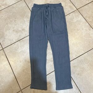 NWT! Prevu Blue Ribbed Viscose Ankle Crop Pants M